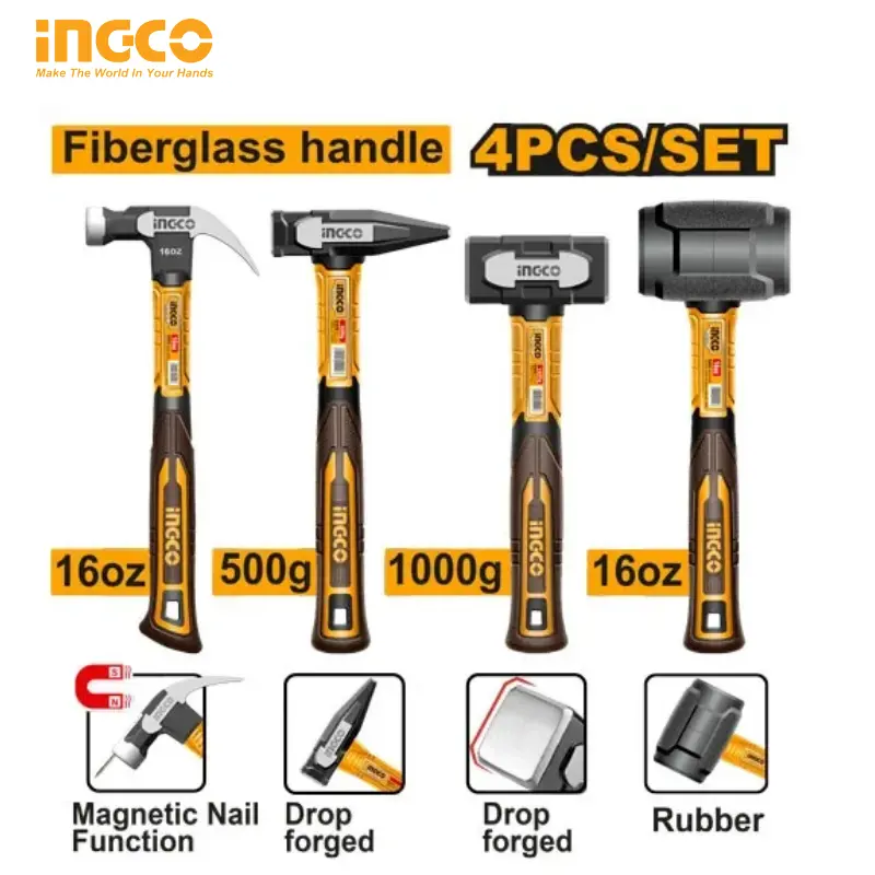4 PCS HAMMER SET HCH9004 - 1