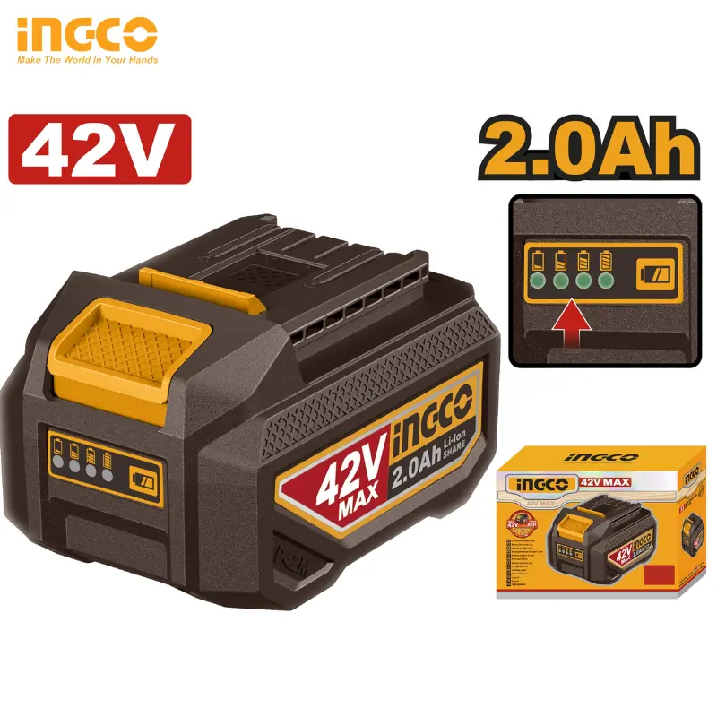 BLOC-BATTERIE INGCO 42 V 2,0 AH FBLI42201 - 1
