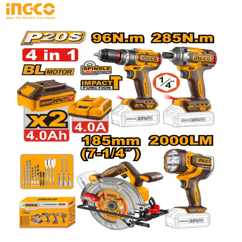 CORDLESS 4 PCS COMBO KIT COSLI241297 - 1