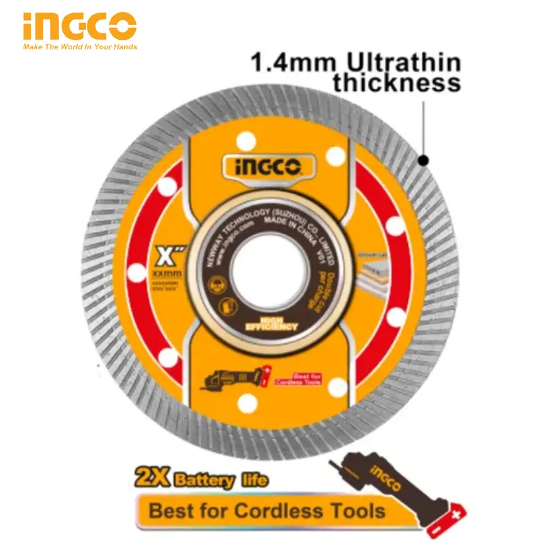 DISQUE DIAMANT INGCO ULTRA-FIN 115 MM - ALÉSAGE 22,2 MM DMD051151 - 1