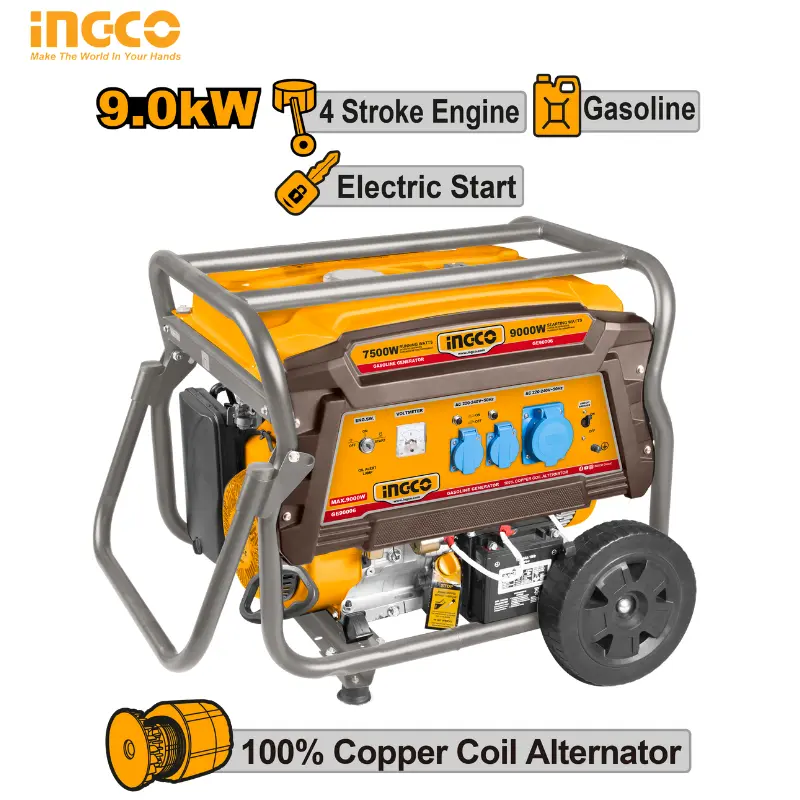 GROUPE ÉLECTROGÈNE 9 KVA INGCO GE90006RC - 1