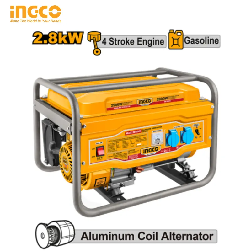 GROUPE ÉLECTROGÈNE À ESSENCE 2,8 KW INGCO GE30005 - 1