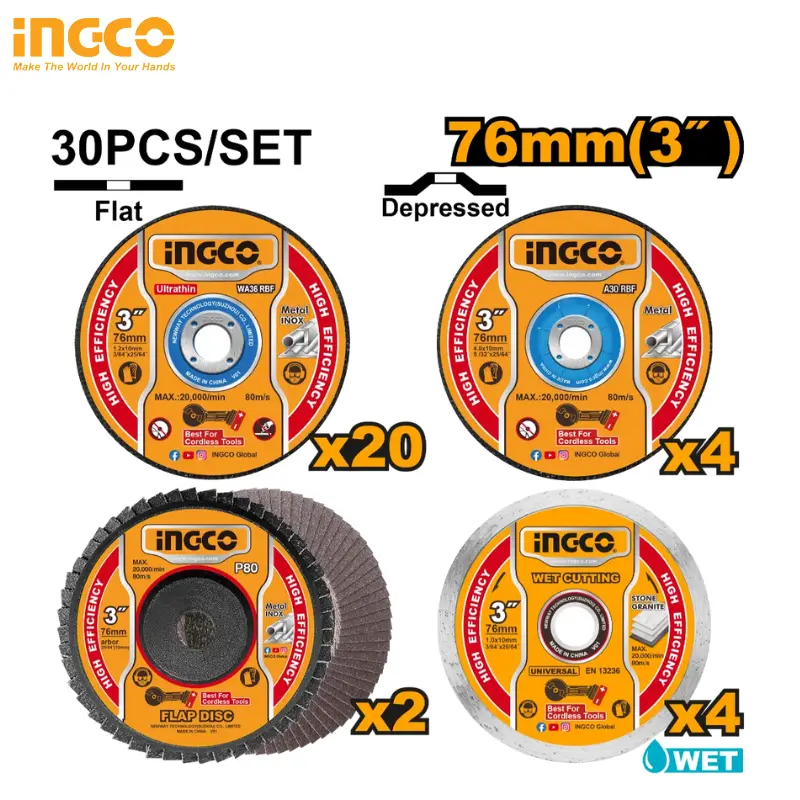 MINI DISQUE INGCO 30PCS MCD07630 - 1