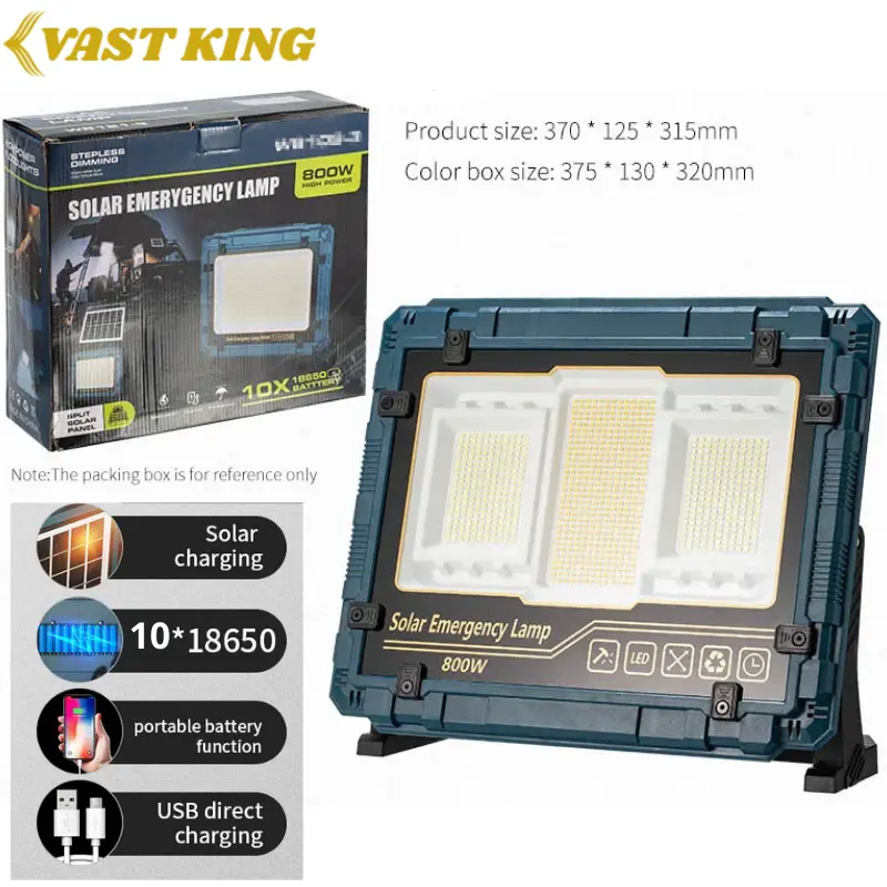 PROJECTEUR SOLAIRE 800W VAST KING MMT8-3  - 1