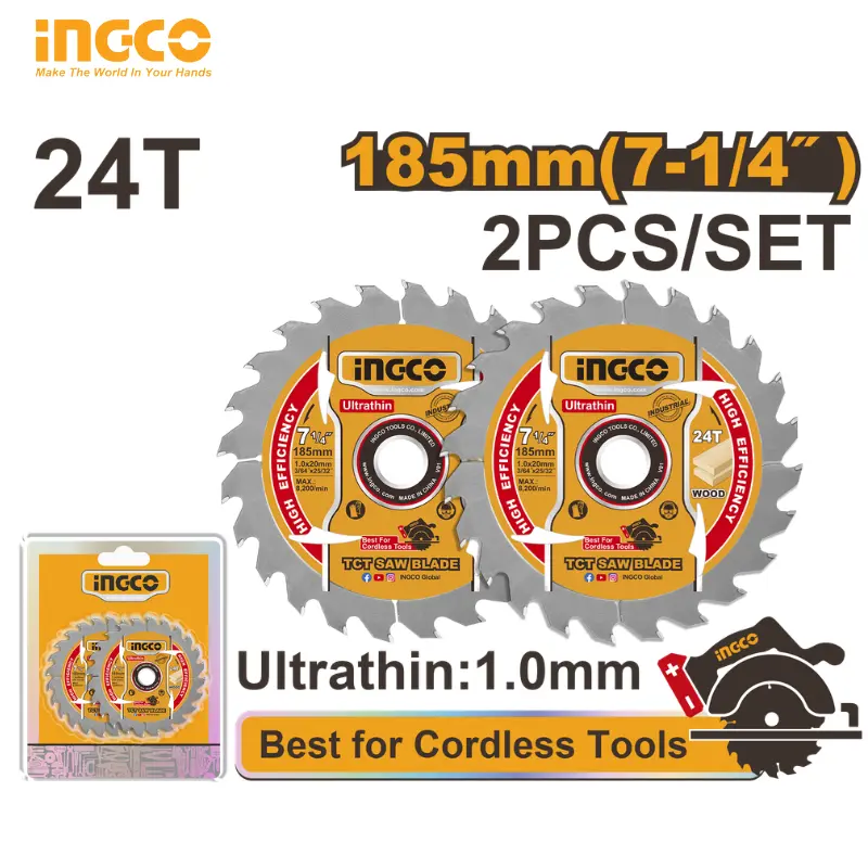 ULTRA-THIN TCT WOOD BLADE FOR CORDLESS SAWS TSB1853 - 1