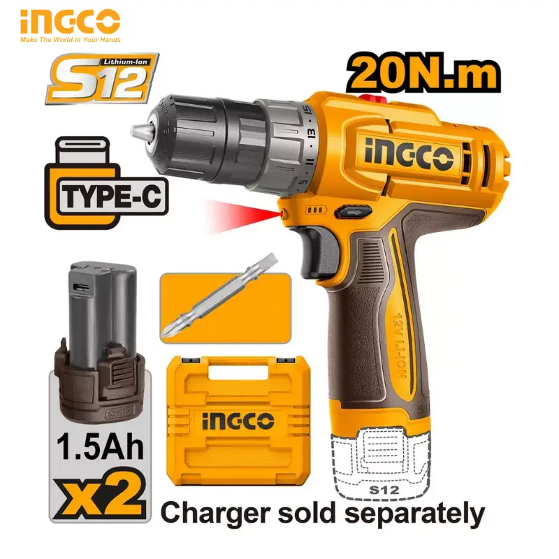 PERCEUSE SANS FIL 12V INGCO CDLI12206 - 1