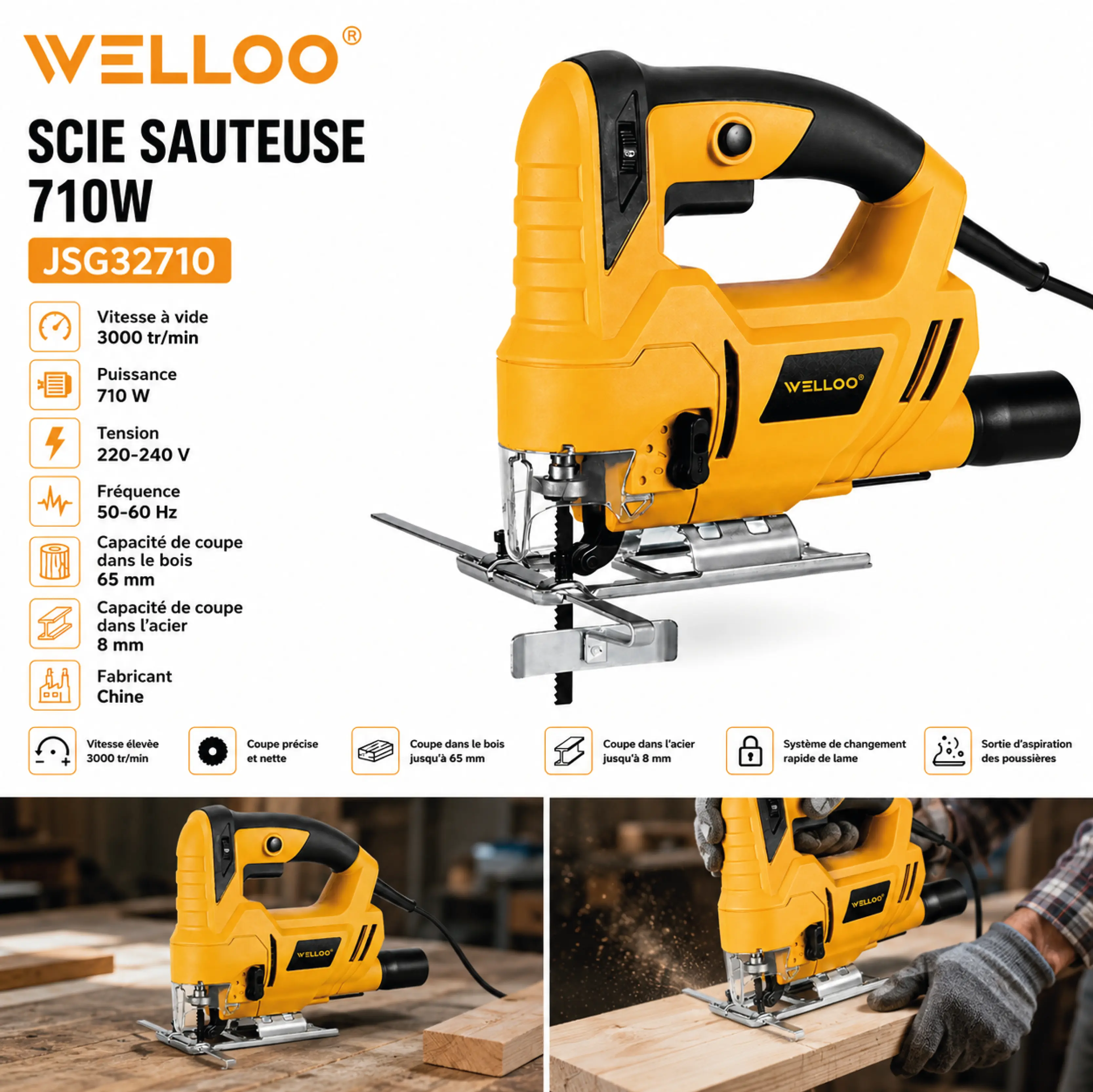 SCIE SAUTEUSE 710W WELLO - Image 1