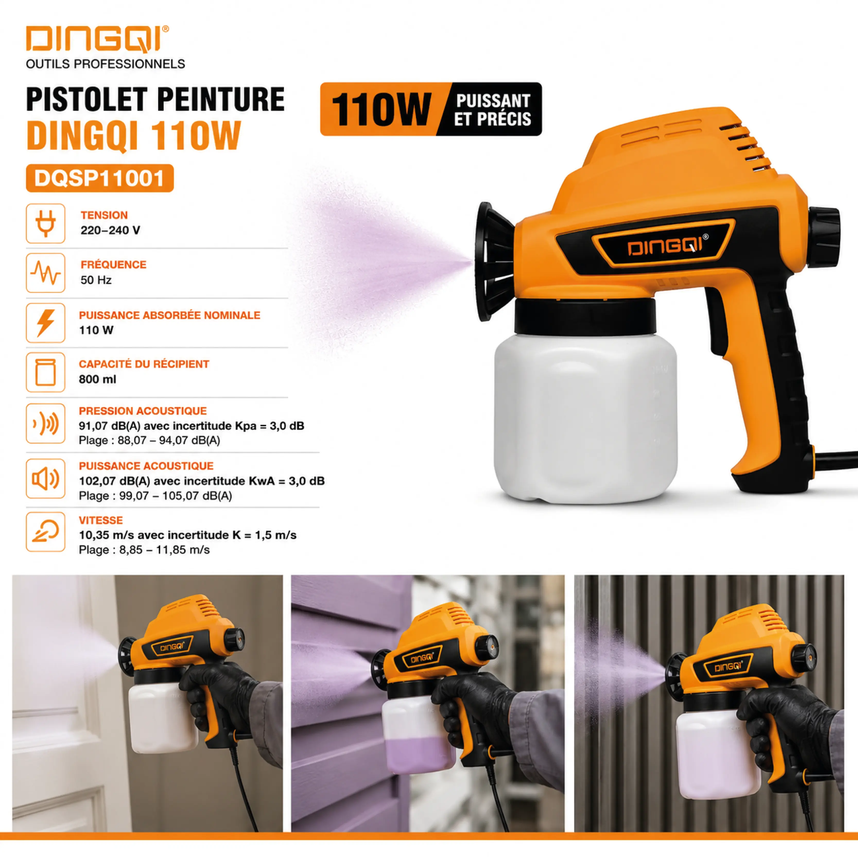 PISTOLET PEINTURE DINGQI 110W - Image 1