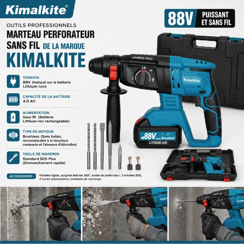 MARTEAU PERFORATEUR 88V KIMAIKITE - Image 1