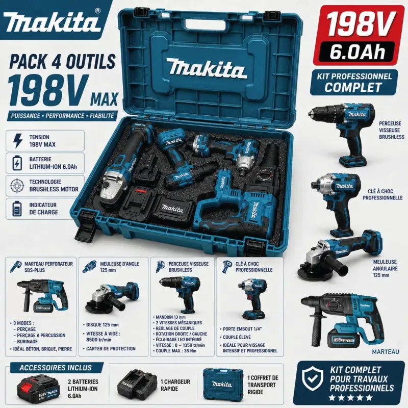 PACK 4PCS 198V MAKITA - 1