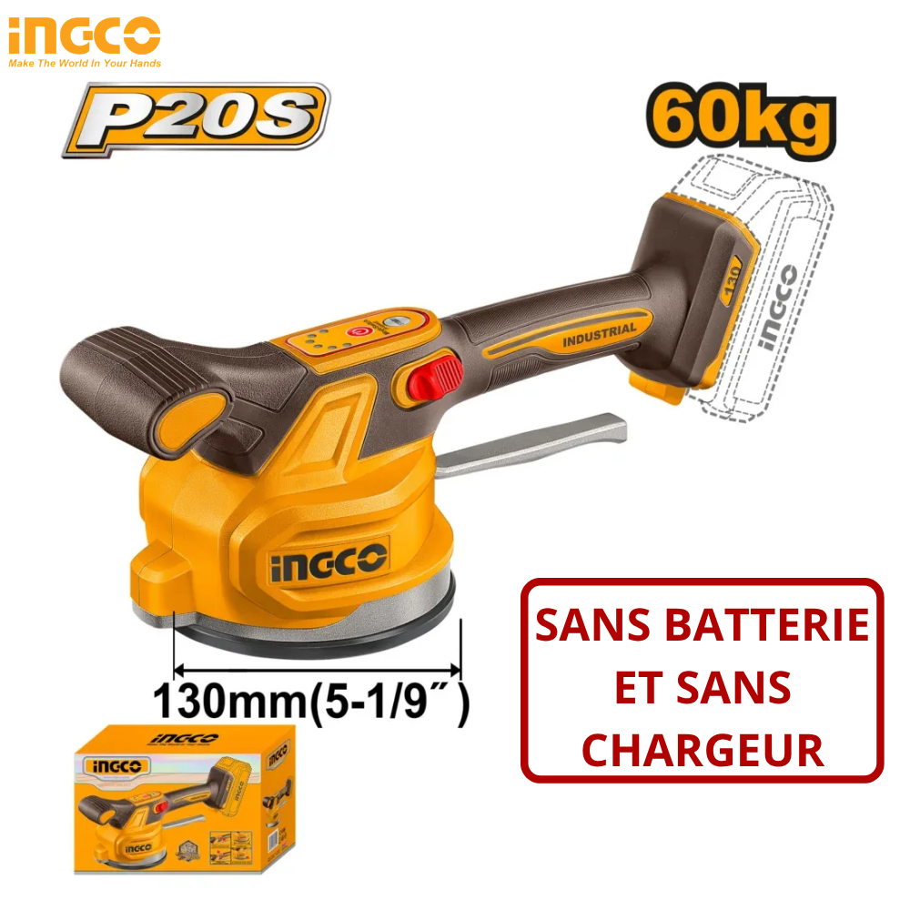 VIBREUR CARRELAGE SANS BATTERIE ET SANS CHARGEUR INGCO CTVLI2001  - 1