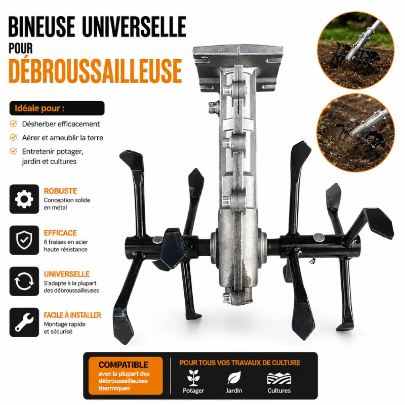 BINEUSE UNIVERSELLE POUR DÉBROUSSAILLEUSE - 1